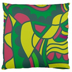 Green Abstract Decor Standard Flano Cushion Case (one Side)