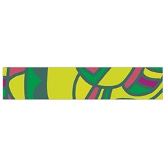 Green Abstract Decor Flano Scarf (small)