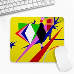 Yellow Abstraction Large Mousepads