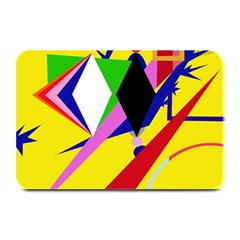 Yellow Abstraction Plate Mats