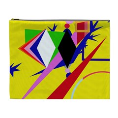 Yellow Abstraction Cosmetic Bag (xl)