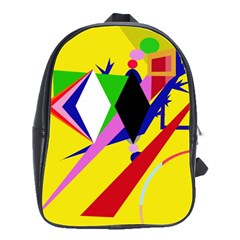 Yellow Abstraction School Bags(large) 