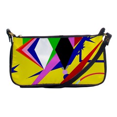 Yellow Abstraction Shoulder Clutch Bags