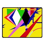 Yellow abstraction Fleece Blanket (Small) 50 x40  Blanket Front