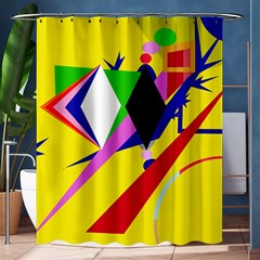 Yellow Abstraction Shower Curtain 60  X 72  (medium) 