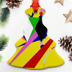 Yellow Abstraction Ornament (christmas Tree)