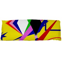 Yellow Abstraction Body Pillow Case Dakimakura (two Sides) by Valentinaart