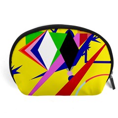 Yellow Abstraction Accessory Pouches (large) 