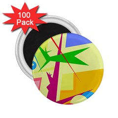 Colorful Abstract Art 2 25  Magnets (100 Pack) 