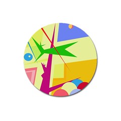 Colorful Abstract Art Magnet 3  (round)