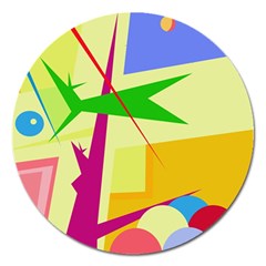 Colorful Abstract Art Magnet 5  (round)