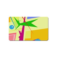 Colorful Abstract Art Magnet (name Card) by Valentinaart