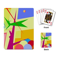 Colorful Abstract Art Playing Card