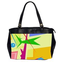 Colorful Abstract Art Office Handbags (2 Sides) 