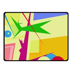 Colorful Abstract Art Double Sided Fleece Blanket (small) 