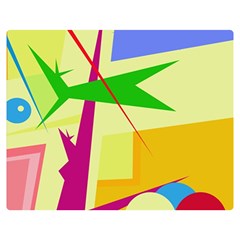 Colorful Abstract Art Double Sided Flano Blanket (medium) 