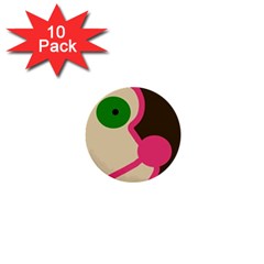 Dog Face 1  Mini Buttons (10 Pack) 