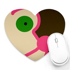 Dog Face Heart Mousepads by Valentinaart