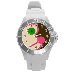 Dog Face Round Plastic Sport Watch (l)