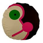 Dog face Large 18  Premium Round Cushions Front