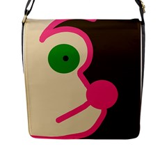 Dog Face Flap Messenger Bag (l) 