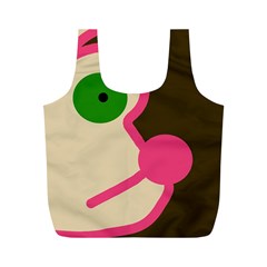 Dog Face Full Print Recycle Bags (m) 