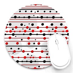 Dots And Lines Round Mousepads