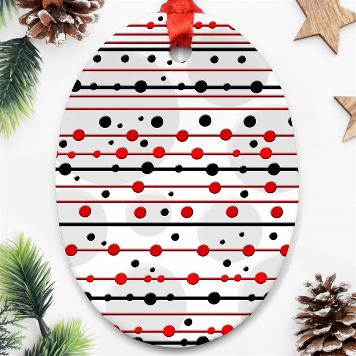 Dots and lines Ornament (Oval) 