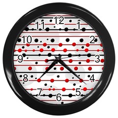 Dots And Lines Wall Clocks (black)