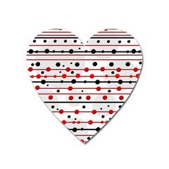 Dots And Lines Heart Magnet