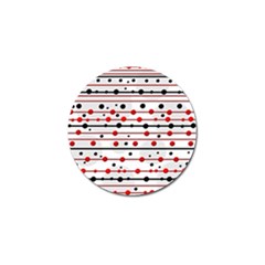 Dots And Lines Golf Ball Marker