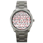 Dots and lines Sport Metal Watch Front