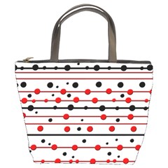 Dots And Lines Bucket Bags by Valentinaart