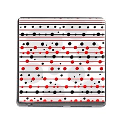 Dots And Lines Memory Card Reader (square) by Valentinaart