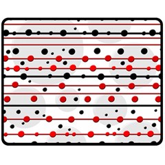 Dots And Lines Fleece Blanket (medium) 