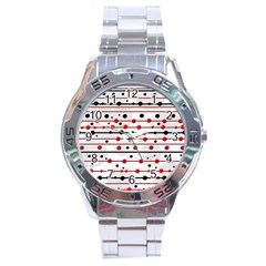 Dots And Lines Stainless Steel Analogue Watch