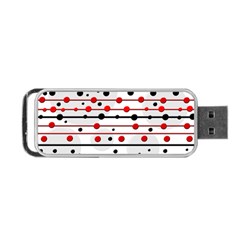 Dots And Lines Portable Usb Flash (two Sides) by Valentinaart