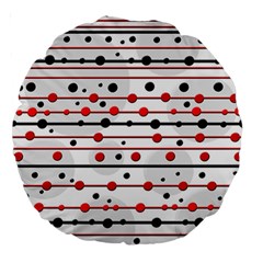 Dots And Lines Large 18  Premium Round Cushions by Valentinaart