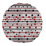 Dots and lines Large 18  Premium Round Cushions Front