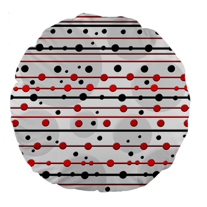 Dots and lines Large 18  Premium Round Cushions