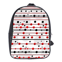 Dots And Lines School Bags (xl)  by Valentinaart