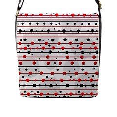 Dots And Lines Flap Messenger Bag (l) 