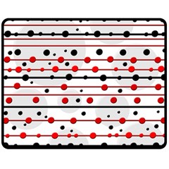 Dots And Lines Double Sided Fleece Blanket (medium) 