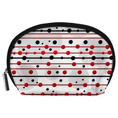 Dots And Lines Accessory Pouches (large)  by Valentinaart