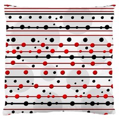 Dots And Lines Large Flano Cushion Case (one Side)