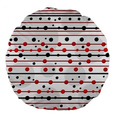 Dots And Lines Large 18  Premium Flano Round Cushions by Valentinaart