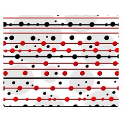 Dots And Lines Double Sided Flano Blanket (medium)  by Valentinaart