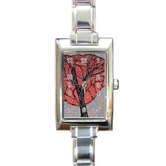 Decorative Tree 1 Rectangle Italian Charm Watch