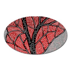 Decorative Tree 1 Oval Magnet by Valentinaart