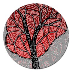 Decorative Tree 1 Magnet 5  (round) by Valentinaart